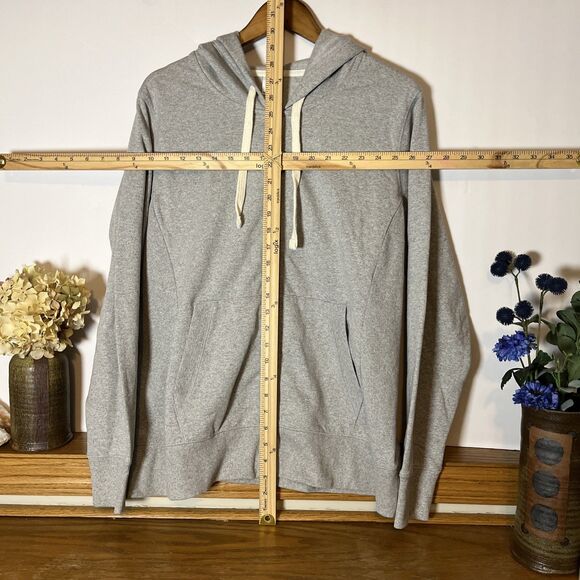 District Womens Re-Fleece Full Zip Hoodie Light Gray DT8103 Size XL - Picture 3 of 4